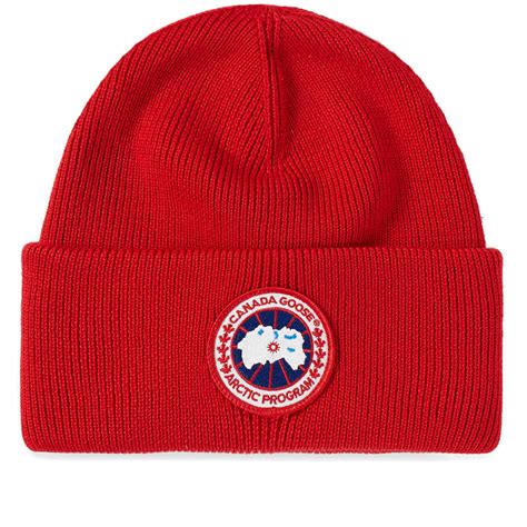 red canada goose beanie